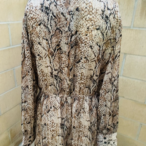 Gibson Latimer Snake Skin Long Sleeve Maxi Dress Size S - Picture 8 of 11
